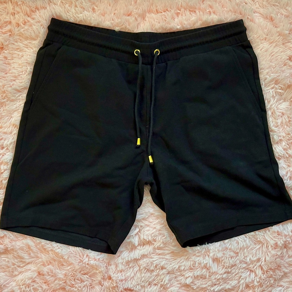 Mens 8" Casual Sweat Shorts with Pockets,Drawstring Athletic Waffle Shorts.